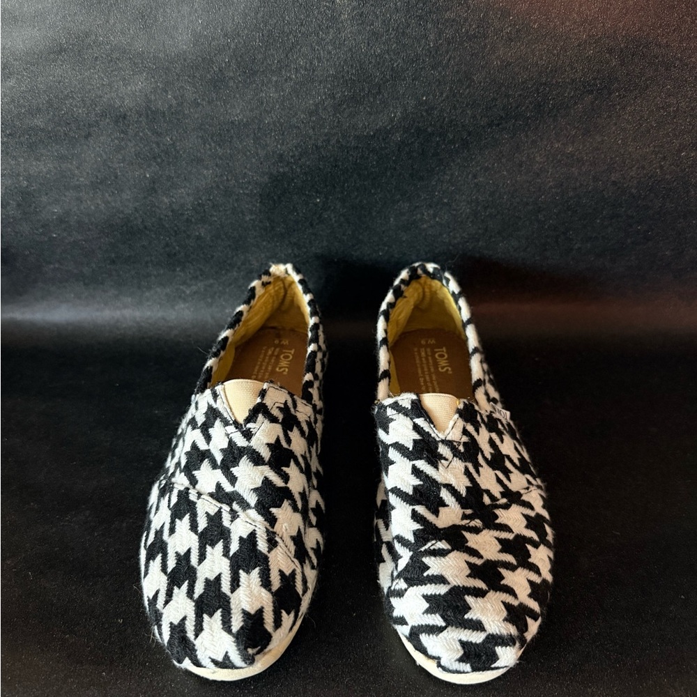 Toms Black and White Houndstooth Flats